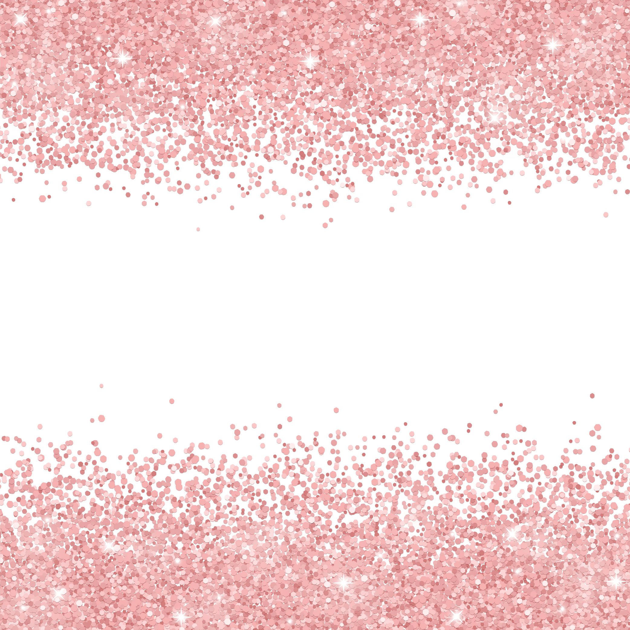 Rose Gold Scattered Glitter